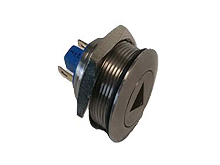 bouton poussoir plat montée / descente diam 22, inox, IP65, 2A, 48V